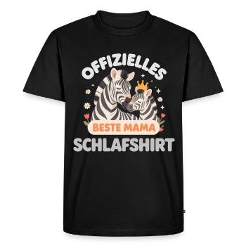 Official Sleep Shirt Best Mom Zebra Gift - Men's Premium Organic T-Shirt - black - Front - Nico (187cm)