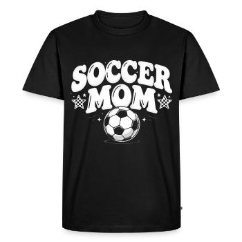 Soccer Vintage Mom Retro Match Day Youth Clothing - Men's Premium Organic T-Shirt - black - Front - Nico (187cm)