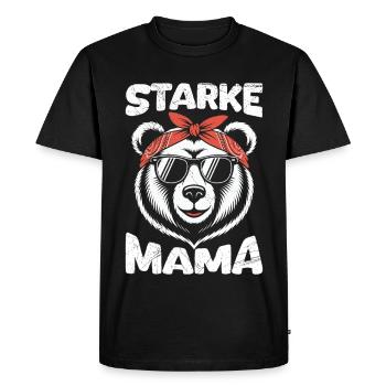 Future maman OURS MAMAN FORTE Drôle - T-shirt Premium bio Homme - noir - Devant - Nico (187cm)