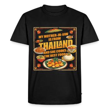 Belle-mère thaïlandaise Thaïlande - T-shirt Premium bio Homme - noir - Devant - Nico (187cm)