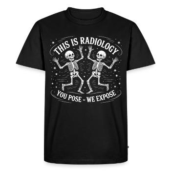 Radiologie des squelettes dansants - T-shirt Premium bio Homme - noir - Devant - Nico (187cm)