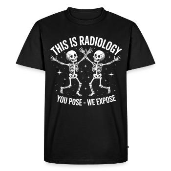 Radiology Skeletons Dance - Men's Premium Organic T-Shirt - black - Front - Nico (187cm)