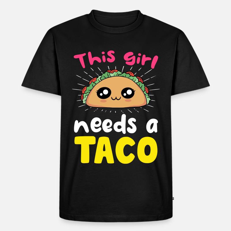 Dieses Mädchen braucht einen Taco - Männer Premium Bio T-Shirt - Schwarz