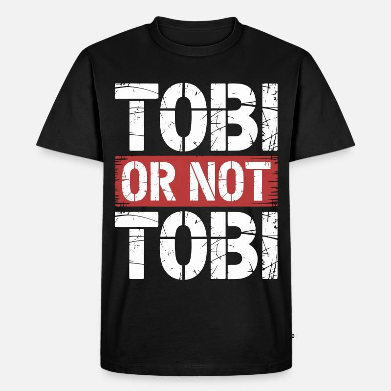Tobi oder nicht Tobi - Männer Premium Bio T-Shirt - Schwarz