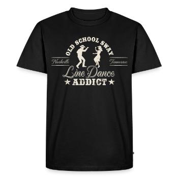 Line Dance Addict - Country Music Fan - Men's Premium Organic T-Shirt - black - Front - Nico (187cm)