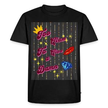 Too Glam To Give a Damn Sparkly Aesthetic design - Men's Premium Organic T-Shirt - black - Front - Nico (187cm)