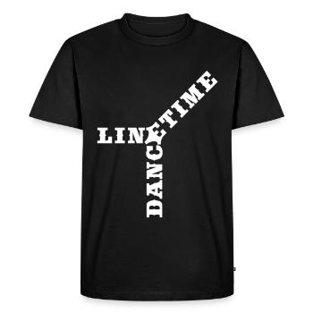 Crossword Line Dance Time - Men's Premium Organic T-Shirt - black - Front - Nico (187cm)