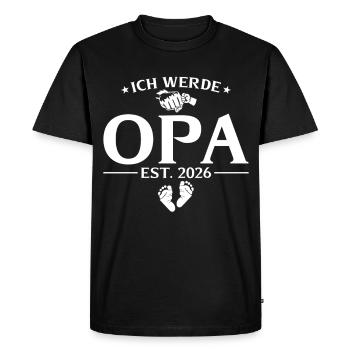 Je vais annoncer la grossesse de grand-père en 2026 - T-shirt Premium bio Homme - noir - Devant - Nico (187cm)