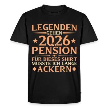 Retraité 2026 - Lange Ackern Farewell Pension - T-shirt Premium bio Homme - noir - Devant - Nico (187cm)