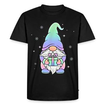 Gnome de Noël Pastel Dégradé - T-shirt Premium bio Homme - noir - Devant - Nico (187cm)
