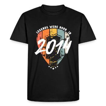 Anniversaire 2014 Guitariste Guitare - T-shirt Premium bio Homme - noir - Devant - Nico (187cm)