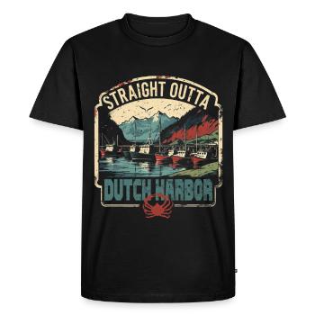 Crabe royal d’Alaska tout droit sorti de Dutch Harbor - T-shirt Premium bio Homme - noir - Devant - Nico (187cm)