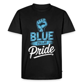 Blue Collar Worker Craft Construction Worker - Men's Premium Organic T-Shirt - black - Front - Nico (187cm)