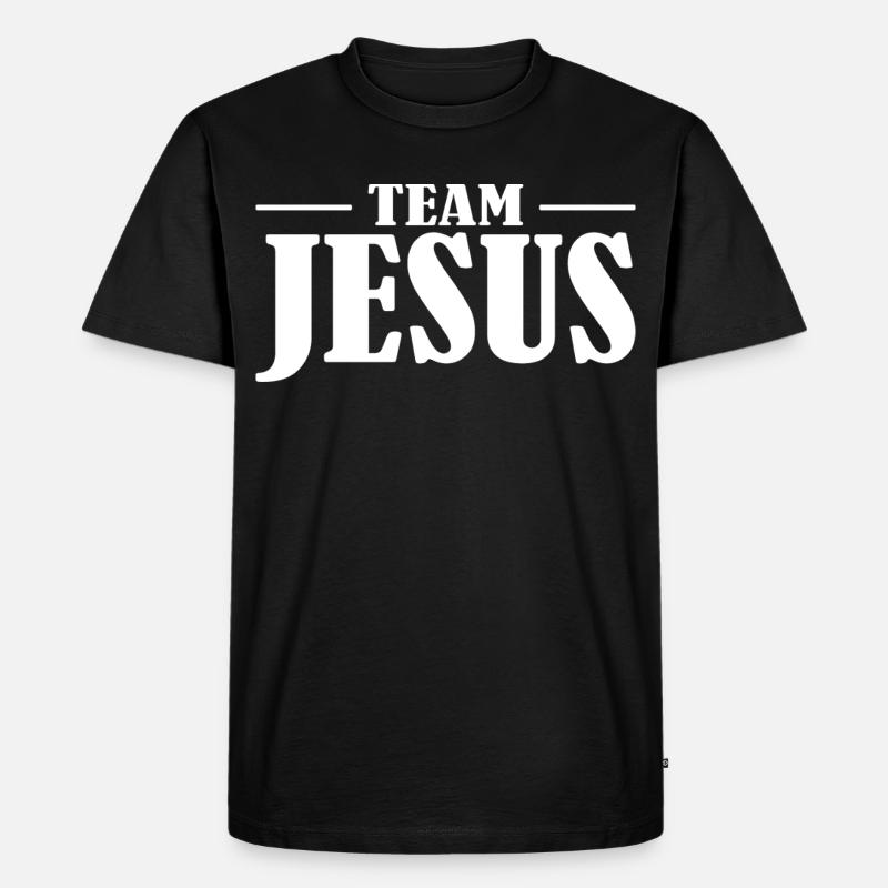 Team Jesus Schriftzug Design - Männer Premium Bio T-Shirt - Schwarz