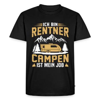 Je suis à la retraite Le camping est mon métier Caravane - T-shirt Premium bio Homme - noir - Devant - Nico (187cm)
