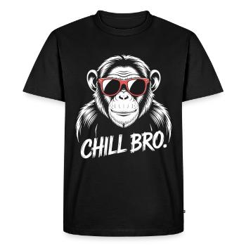 Chill Bro Monkey With Sunglasses - Men's Premium Organic T-Shirt - black - Front - Nico (187cm)