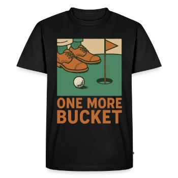 Funny Golf One More Bucket Golf Lover Golfer - Men's Premium Organic T-Shirt - black - Front - Nico (187cm)