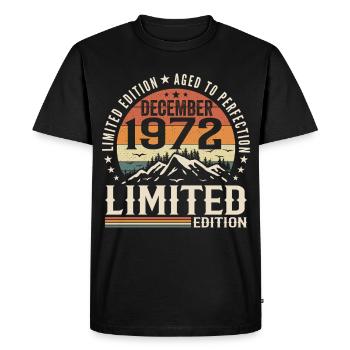 Décembre 1972 - T-shirt Premium bio Homme - noir - Devant - Nico (187cm)