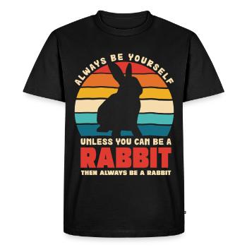 Retro Bunnies Dicter d’être soi-même - T-shirt Premium bio Homme - noir - Devant - Nico (187cm)