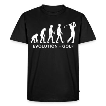 Evolution Golf Funny Golfer Humor Design - Men's Premium Organic T-Shirt - black - Front - Nico (187cm)