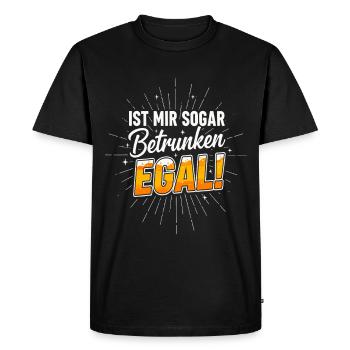 L’ivresse n’a pas d’importance ! Drôle de dicton sur la bière - T-shirt Premium bio Homme - noir - Devant - Nico (187cm)