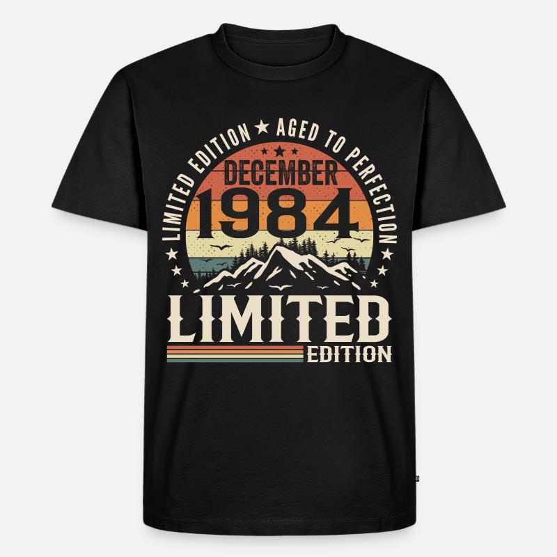 Dezember 1984 - Männer Premium Bio T-Shirt - Schwarz