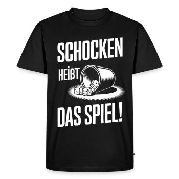 Schocken is the name of the game! Dice Puzzle Jule - Men's Premium Organic T-Shirt - black - Front - Nico (187cm)