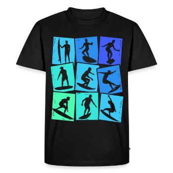 Surf Surf Surfer Enfants Garçons Hommes - T-shirt Premium bio Homme - noir - Devant - Nico (187cm)