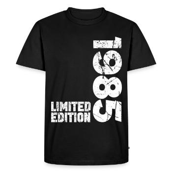 1985 Limited Edition Anniversaire Cadeau Original - T-shirt Premium bio Homme - noir - Devant - Nico (187cm)