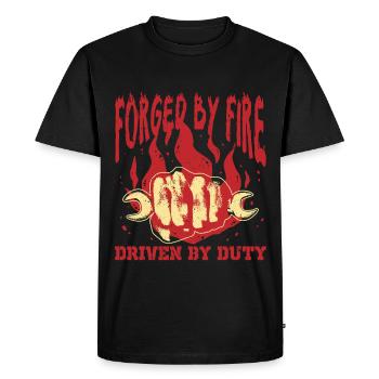 Mécanicien militaire Oublier par le feu poussé par le devoir - T-shirt Premium bio Homme - noir - Devant - Nico (187cm)