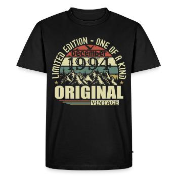 December 1994 December Anniversary December 1994 - Men's Premium Organic T-Shirt - black - Front - Nico (187cm)