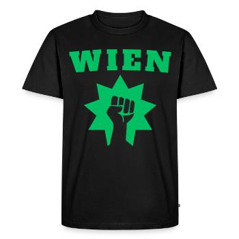Vienne - T-shirt Premium bio Homme - noir - Devant - Nico (187cm)