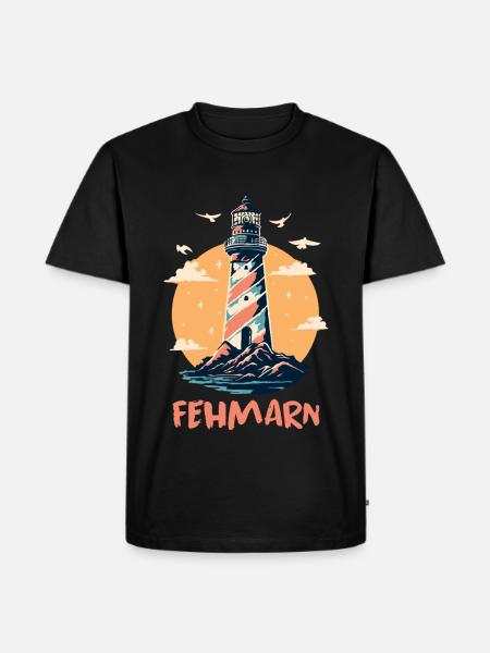 Baltic Sea Holiday FEHMARN Lighthouse Fun - Men's Premium Organic T-Shirt - black