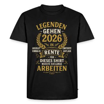 Les légendes prendront leur retraite en 2026 De longs travaux - T-shirt Premium bio Homme - noir - Devant - Nico (187cm)