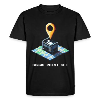 Ensemble de points d’apparition | Bébé est là - T-shirt Premium bio Homme - noir - Devant - Nico (187cm)