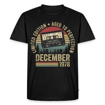 December 1978 - Anniversary December 1978 - Men's Premium Organic T-Shirt - black - Front - Nico (187cm)