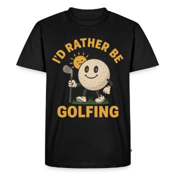 Je préfère jouer au golf Jouer au golf - T-shirt Premium bio Homme - noir - Devant - Nico (187cm)