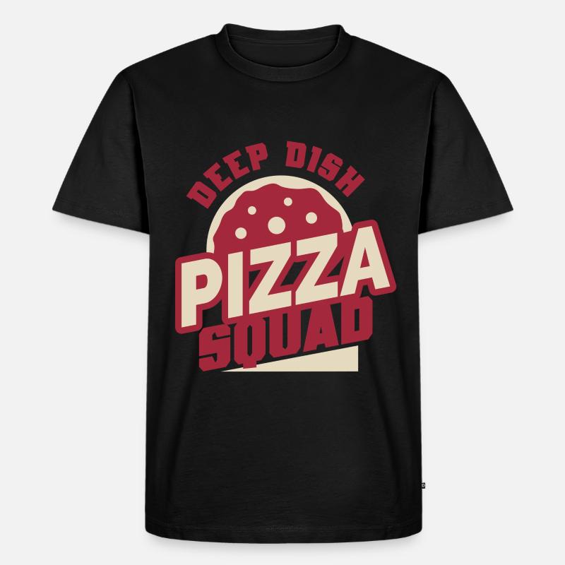 Deep Dish Pizza Squad Chicargo - Männer Premium Bio T-Shirt - Schwarz