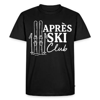 Club d’après-ski - T-shirt Premium bio Homme - noir - Devant - Nico (187cm)