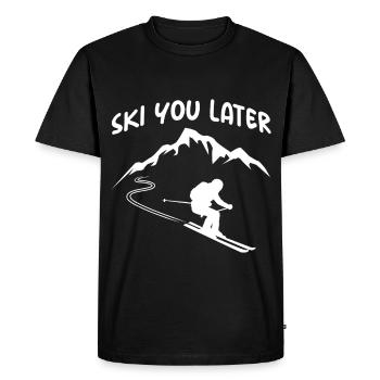 Ski You Later Après Ski Party Crew Ski Neige Ski - T-shirt Premium bio Homme - noir - Devant - Nico (187cm)