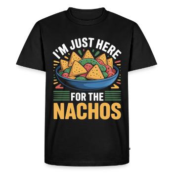 Tortilla Taco Mexican Food Nachos - Men's Premium Organic T-Shirt - black - Front - Nico (187cm)