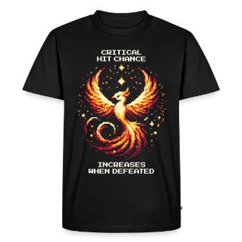 Crit chance increases after defeat | RPG Roguelike - Men's Premium Organic T-Shirt - black - Front - Nico (187cm)