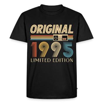 Gamer 30e anniversaire 30e anniversaire Original 1995 - T-shirt Premium bio Homme - noir - Devant - Nico (187cm)
