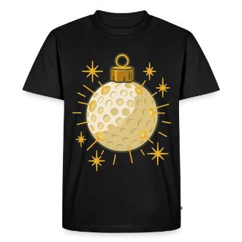 Funny Golf Ball Christmas tree decoration Design - Men's Premium Organic T-Shirt - black - Front - Nico (187cm)