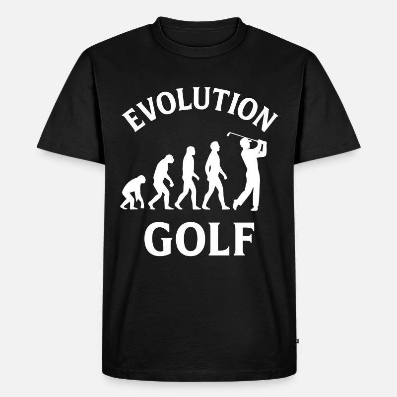 Evolution Golf Drôle de Golf Design - T-shirt Premium bio Homme - noir