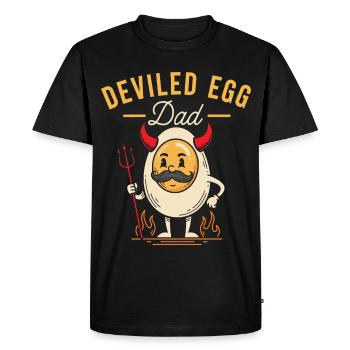 Oeuf farci Papa Dîner de Thanskgiving - T-shirt Premium bio Homme - noir - Devant - Nico (187cm)