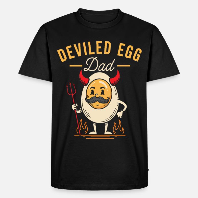 Deviled Egg Dad Thanskgiving Dinner - Men's Premium Organic T-Shirt - black