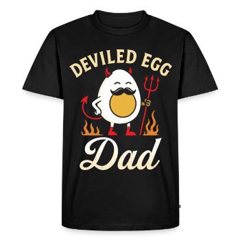 Oeuf farci Papa Dîner de Thanskgiving - T-shirt Premium bio Homme - noir - Devant - Nico (187cm)