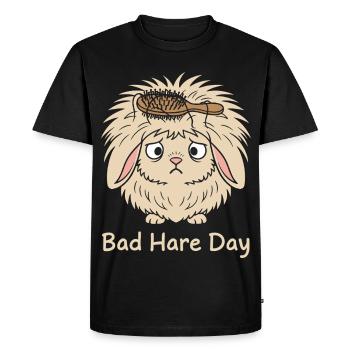 Animal Humor Rabbit Lion Head - Men's Premium Organic T-Shirt - black - Front - Nico (187cm)