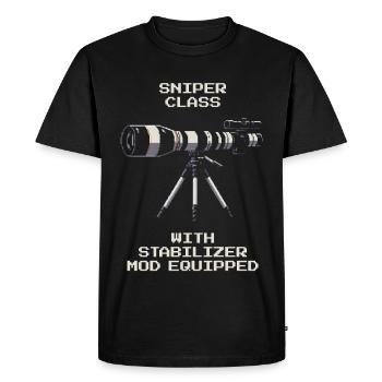 Sniper Class | Telephoto lens with stabilizer - Men's Premium Organic T-Shirt - black - Front - Nico (187cm)